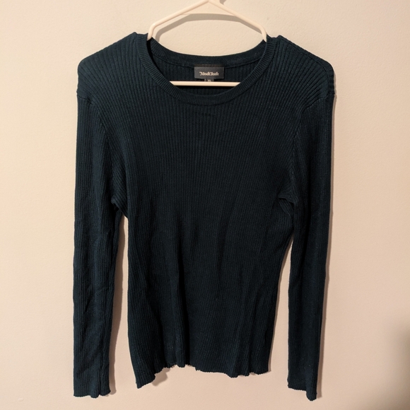 ModCloth Teal Rightly Ribbed Pullover Crew Neck Sweater Size XL - Picture 1 of 8